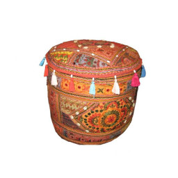 Cotton Patchwork Traditional stool Pouf