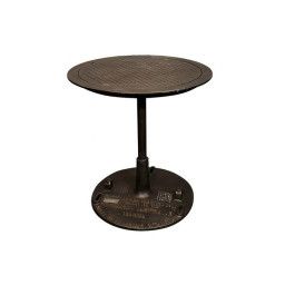 industrial round coffee table