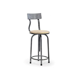 industrial bar stool with backrest