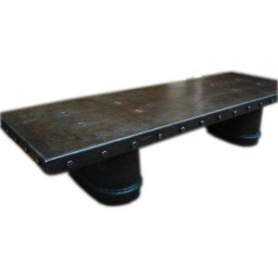 industrial iron coffee table 