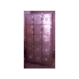 industrial iron cabinet with heavy storage.