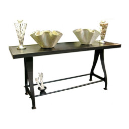 industrial iron console table 
