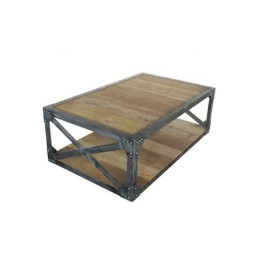 industrial two tier coffee table