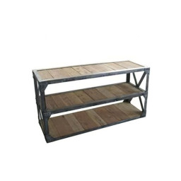 industrial three tier console table