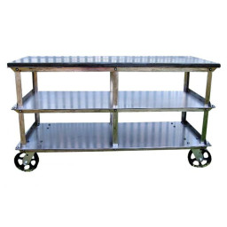 industrial 3 shelf service cart