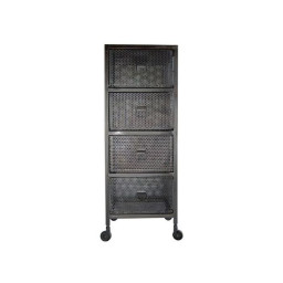 industrial  iron cabinet with four drawers