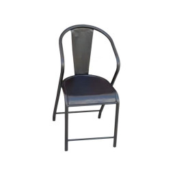 industrial iron arm chair