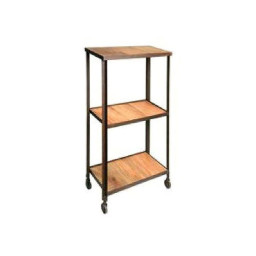 industrial rolling shelves with 3 shelve.
