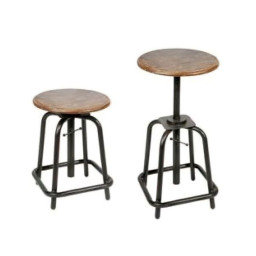 industrial adjustable height bar stool 