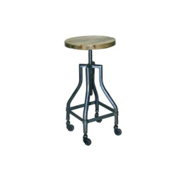 industrial vintage stool with wheels