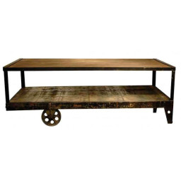 industrial cart sofa table