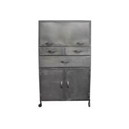 industrial rustic metal dresser cabinet.
