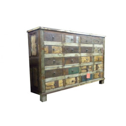 industrial reclaimed wood rustic chest of drawers.