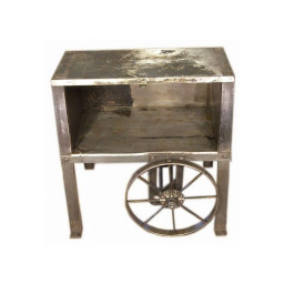 industrial iron rustic end table