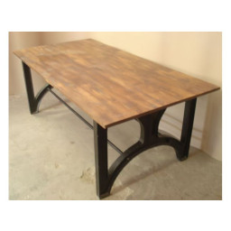 industrial cast iron base legs coffee table