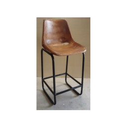 industrial schoolhouse leather chair
