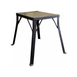 industrial iron rustic outdoor table with rivets.