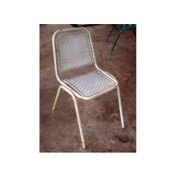 industrial hand woven iron chair