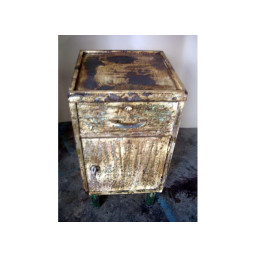 industrial iron bedside cabinet