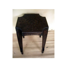 industrial iron  black end table 
