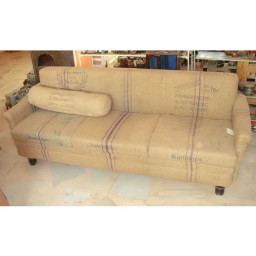 industrial recycled jute studio couch sofa 