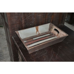 Recycled wooden rustic serving tray