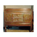 wooden antique sideboard DAMACHIYA with hand-carved front