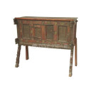 wooden hand crafted brass carving sideboard DAMACHIYA