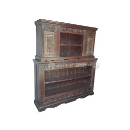 wooden bookshelf sideboards with two cabinets