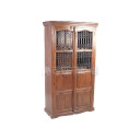 wooden wardrobe cabinet with iron grill doors 