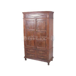 wooden handmade wardrobe with four drawers