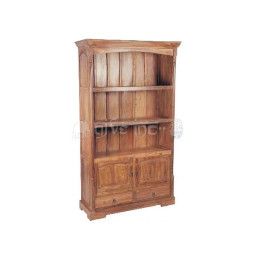 wooden bookcase with cabinet and drawers at the bottom