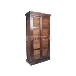 wooden wardrobe with solid doors 