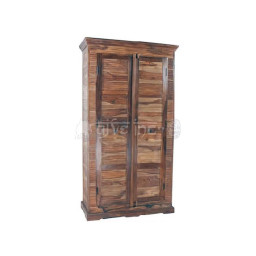 wooden cupboard with wooden panel doors
