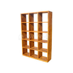 wooden cube square open storage bookshelf 