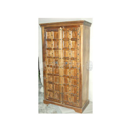 solid wooden cupboard with square wooden panel door