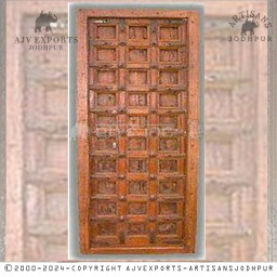 Rustic wooden door with simple design