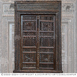 Classic Wooden Door with Ornate Details