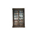Wooden antique rustic finish old door with iron detailing